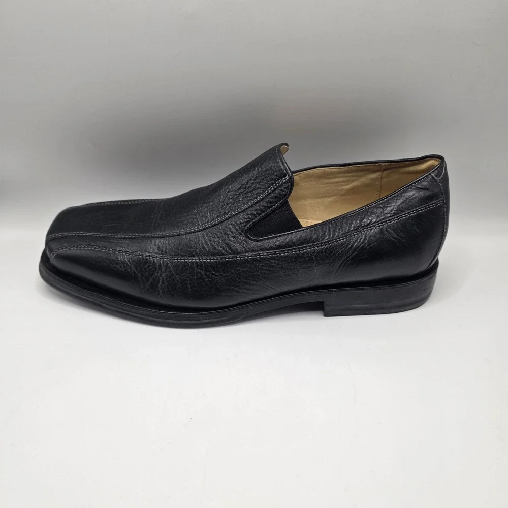 Sandro Moscoloni Loafers Comfort Gel Black Leather Slip On Dress Shoes Mens 13D